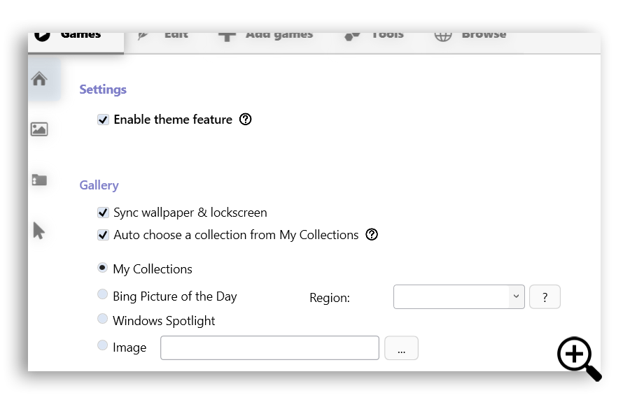 Screenshot of Unify's theme settings