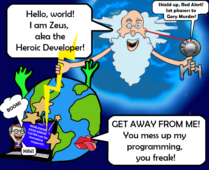 The Heroic Developer greeting the world
